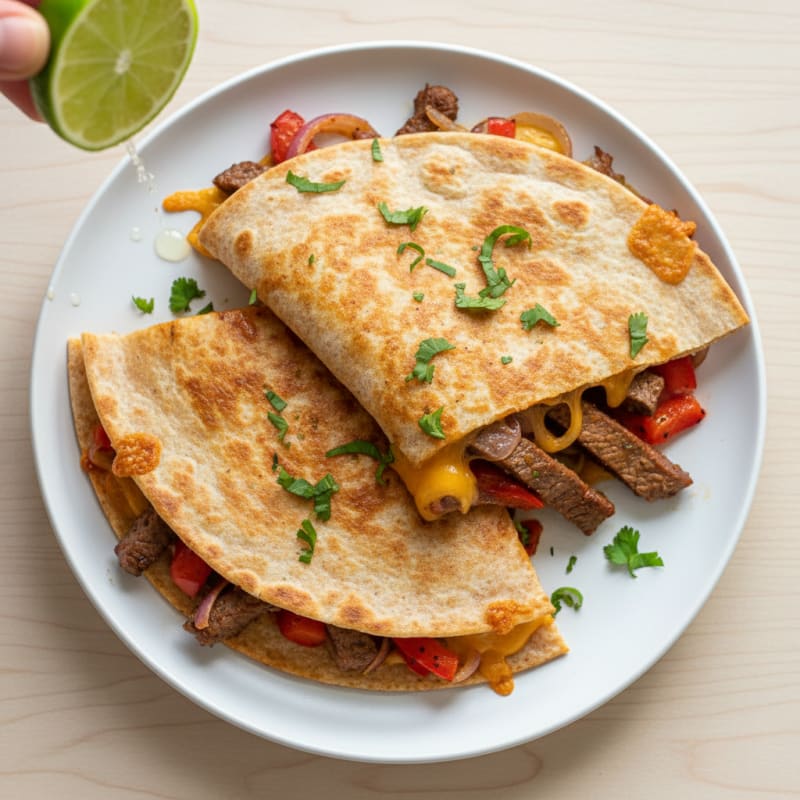 Crispy Chili-Lime Steak Quesadillas
