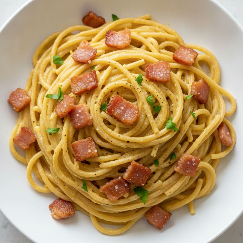 Classic Carbonara with Crispy Pancetta