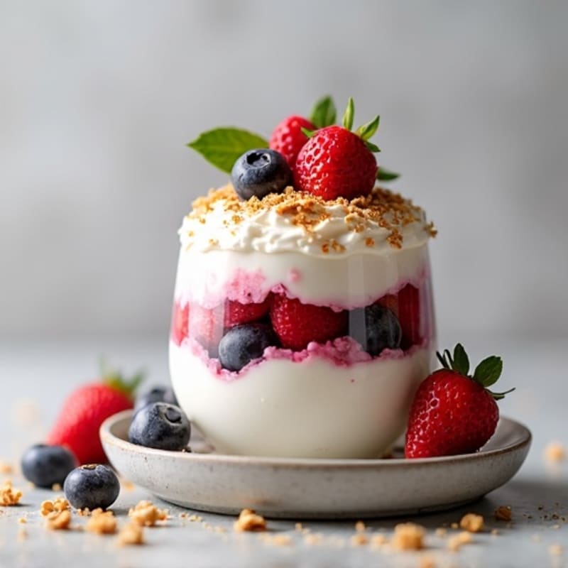 Creamy Greek Yogurt Protein Parfait with Mixed Berries