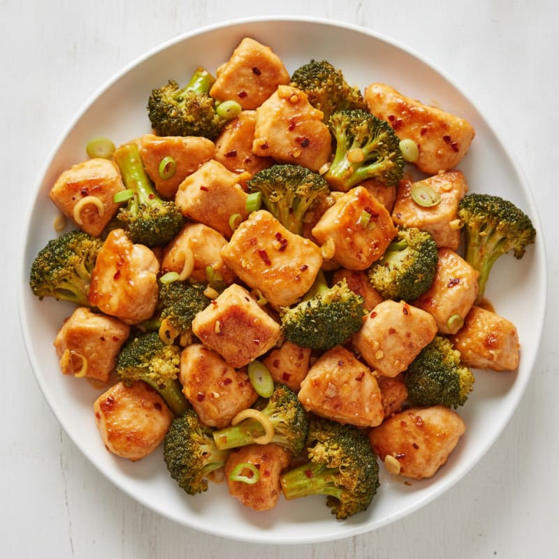 Orange Glazed Chicken and Broccoli