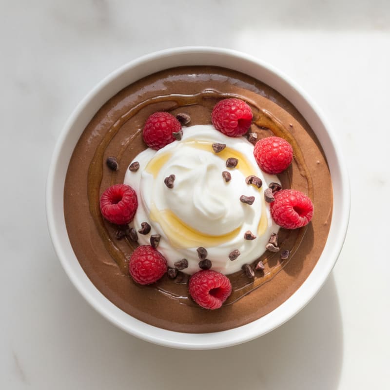 Silky Chocolate Protein Pudding with Greek Yogurt