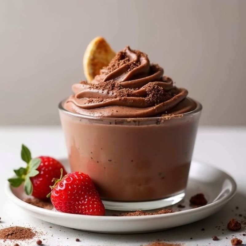 Silky Chocolate Protein Pudding with Chia Seeds