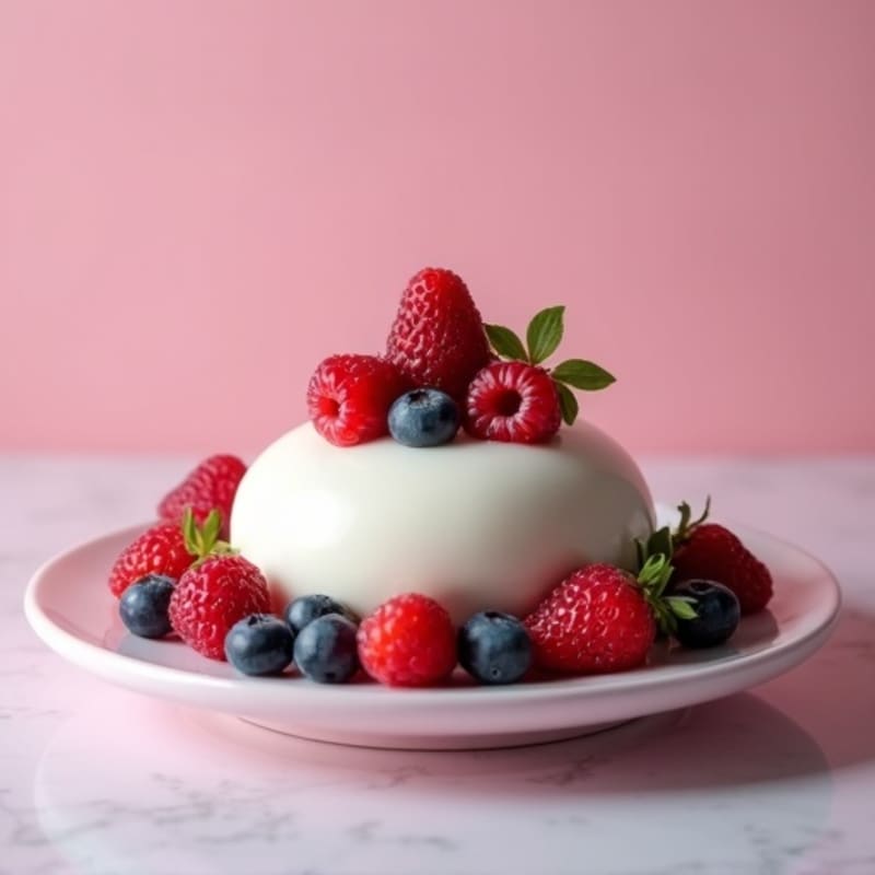 Silky Vanilla Protein Yogurt with Berries