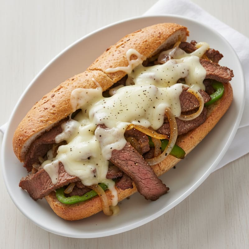 Philly Cheesesteak with Caramelized Onions