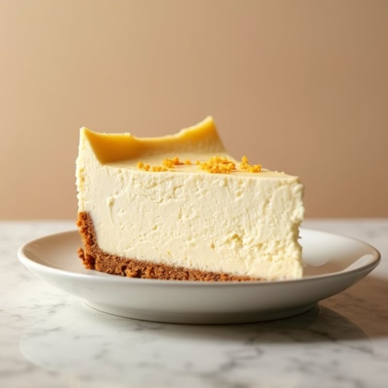Silky Vanilla Greek Yogurt Protein Cheesecake