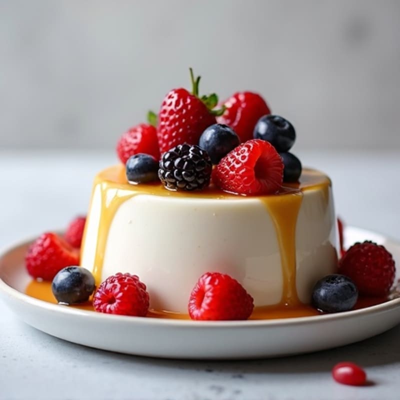 Silky Greek Yogurt Protein Pudding with Mixed Berries