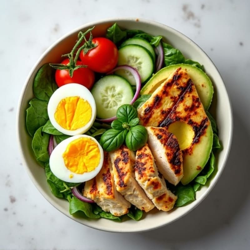 Crisp Avocado Chicken Salad Bowl