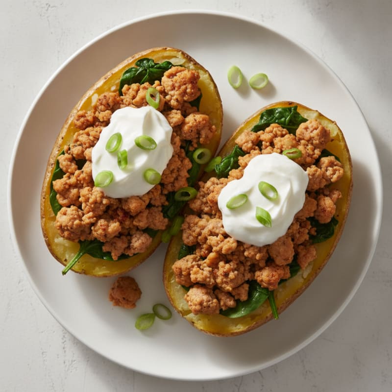Loaded Baked Potatoes with Savory Toppings