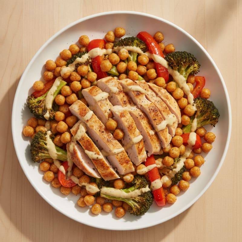 Roasted Chickpea and Vegetable Bowl