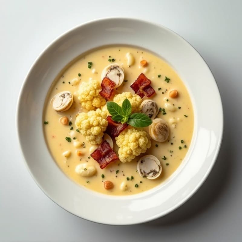 Creamy Cauliflower Clam Chowder