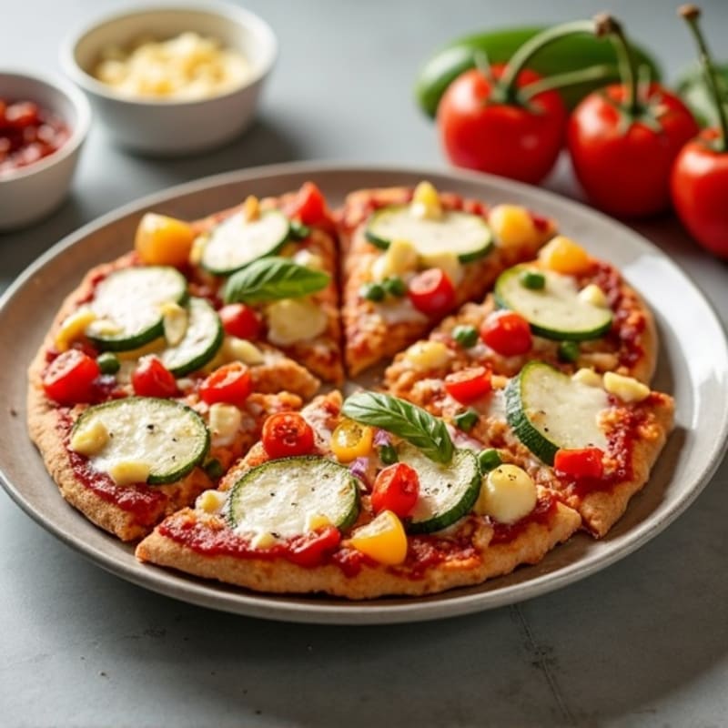 Crispy Chicken and Roasted Vegetable Pizza