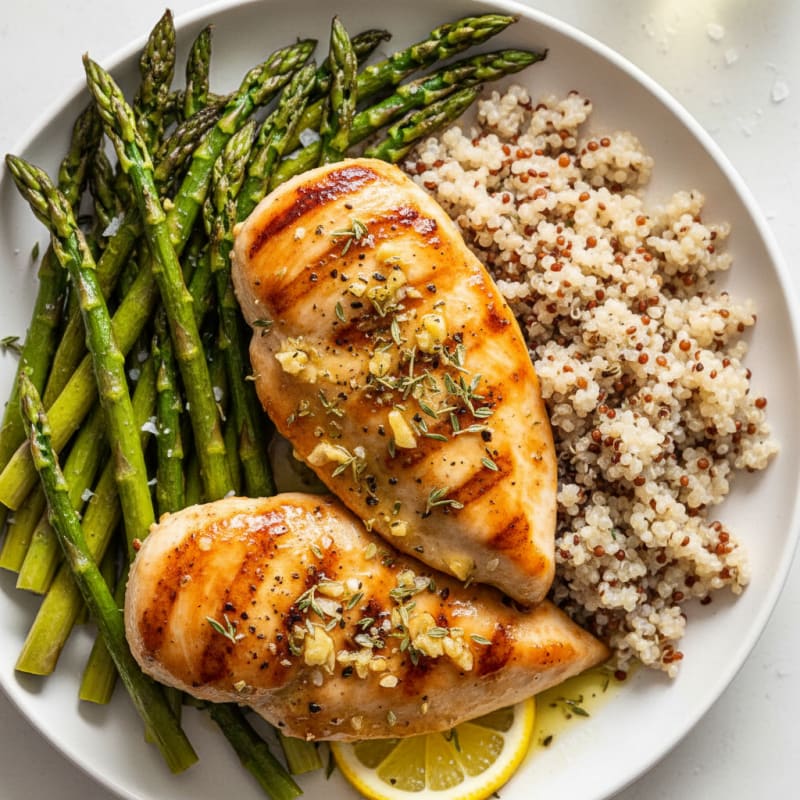Garlic Herb Chicken with Roasted Asparagus