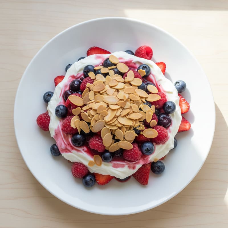 Greek Yogurt Protein Parfait with Mixed Berries