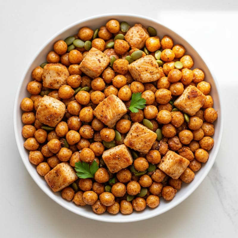Crunchy Roasted Chickpea Snack Mix
