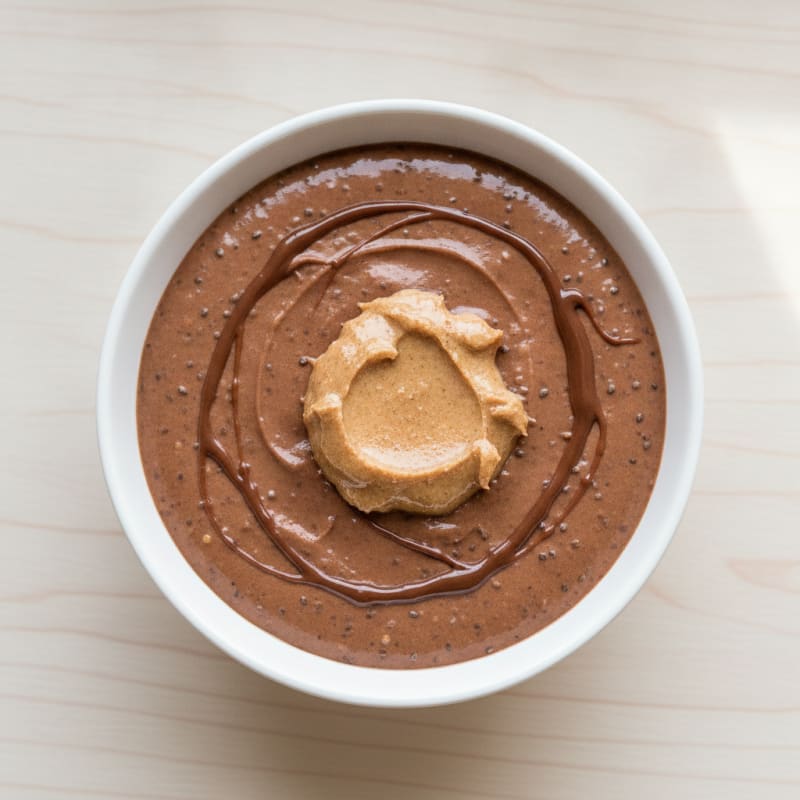 Silky Chocolate Protein Pudding with Chia Seeds
