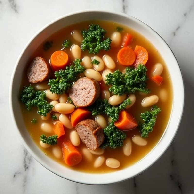 Hearty White Bean Turkey Sausage Kale Soup