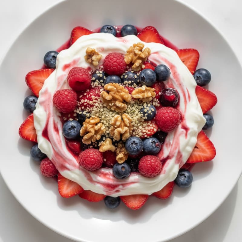 Creamy Greek Yogurt Protein Parfait with Mixed Berries