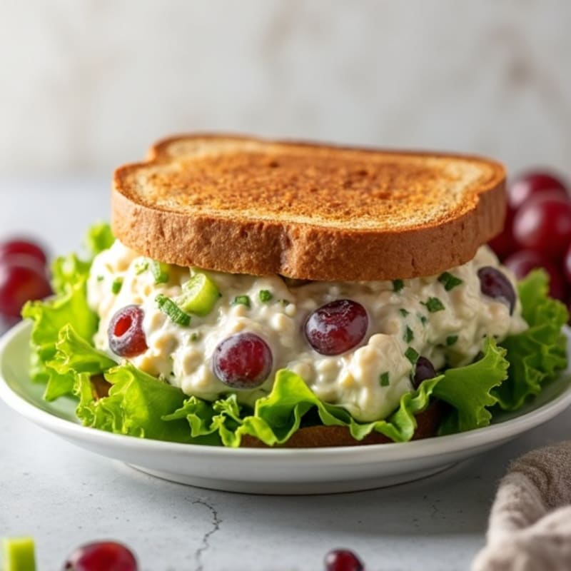 Healthy Creamy Chicken Salad Sandwich
