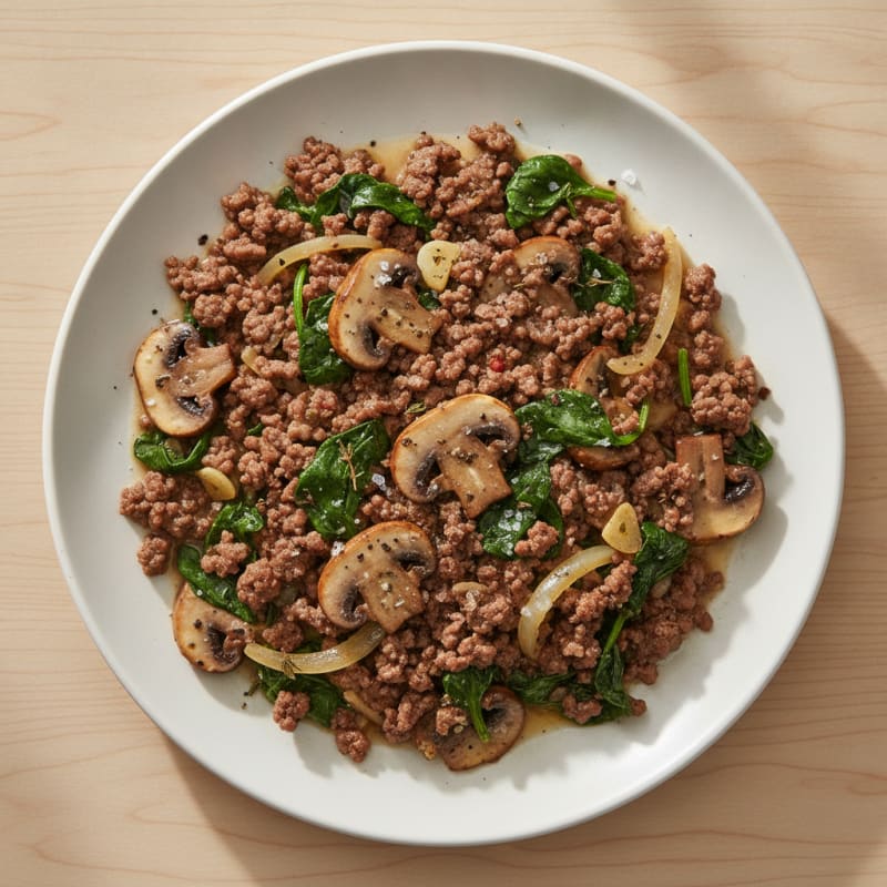Savory Ground Beef and Mushroom Skillet