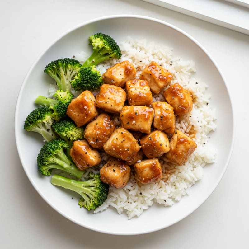 Crispy Honey-Garlic Chicken Bowls
