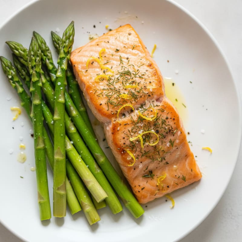 Lemon-Herb Baked Salmon with Asparagus