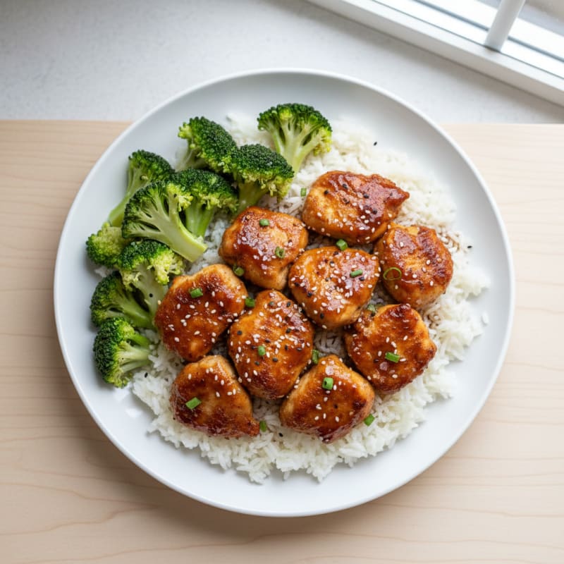Crispy Teriyaki Chicken and Broccoli