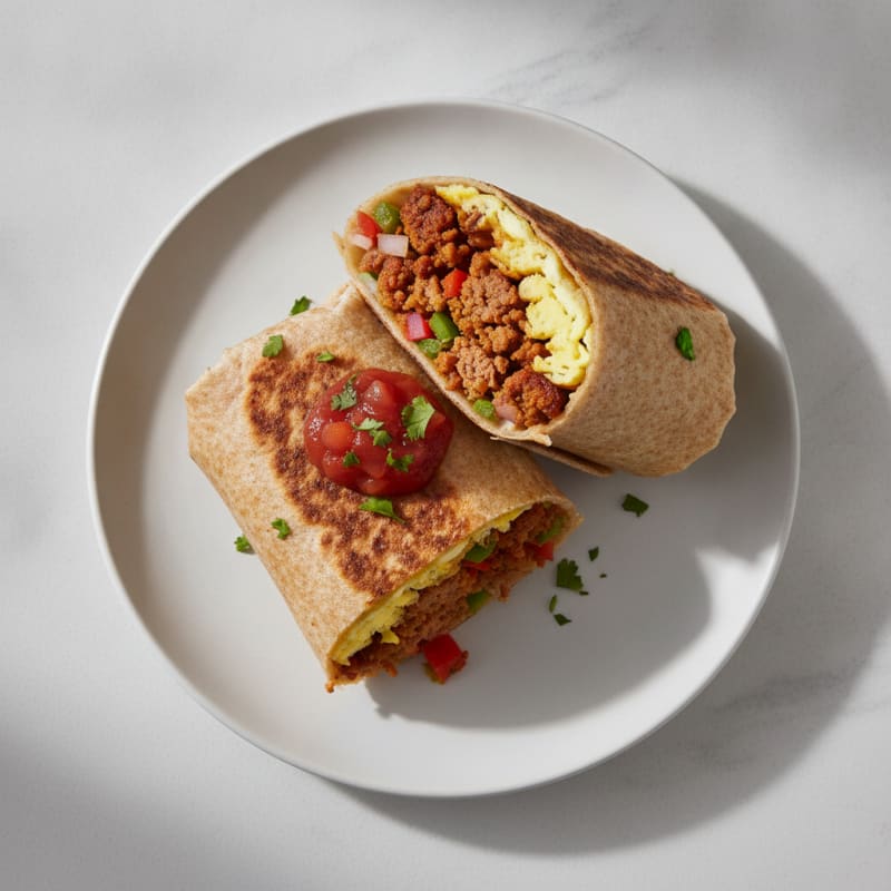 Hearty Chorizo and Egg Breakfast Burrito