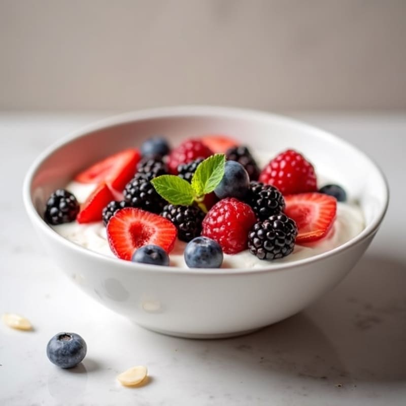 Creamy Greek Yogurt Protein Bowl with Mixed Berries