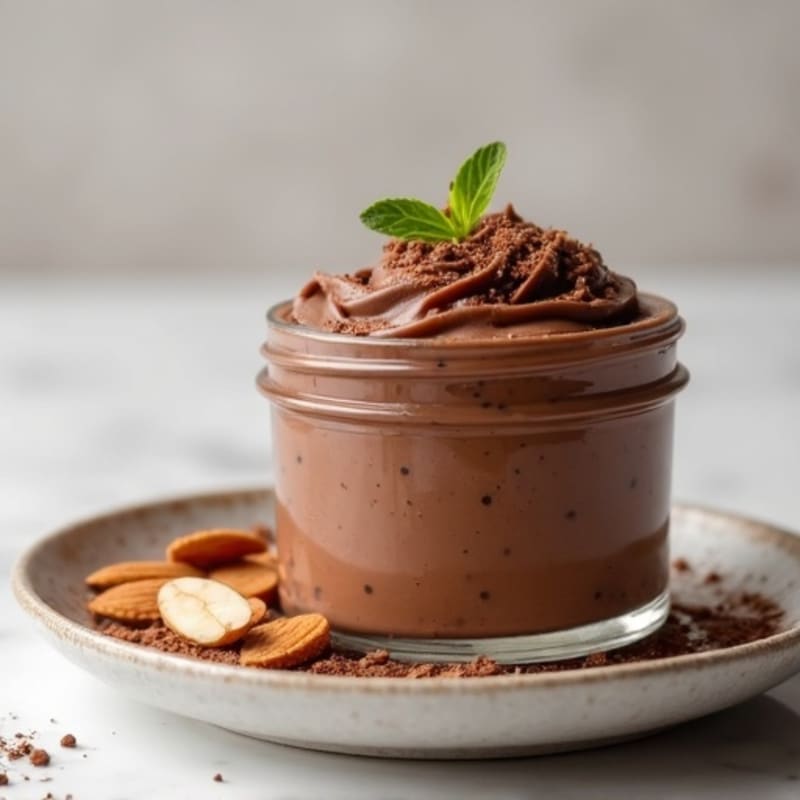 Silky Chocolate Protein Pudding with Greek Yogurt and Almond Butter