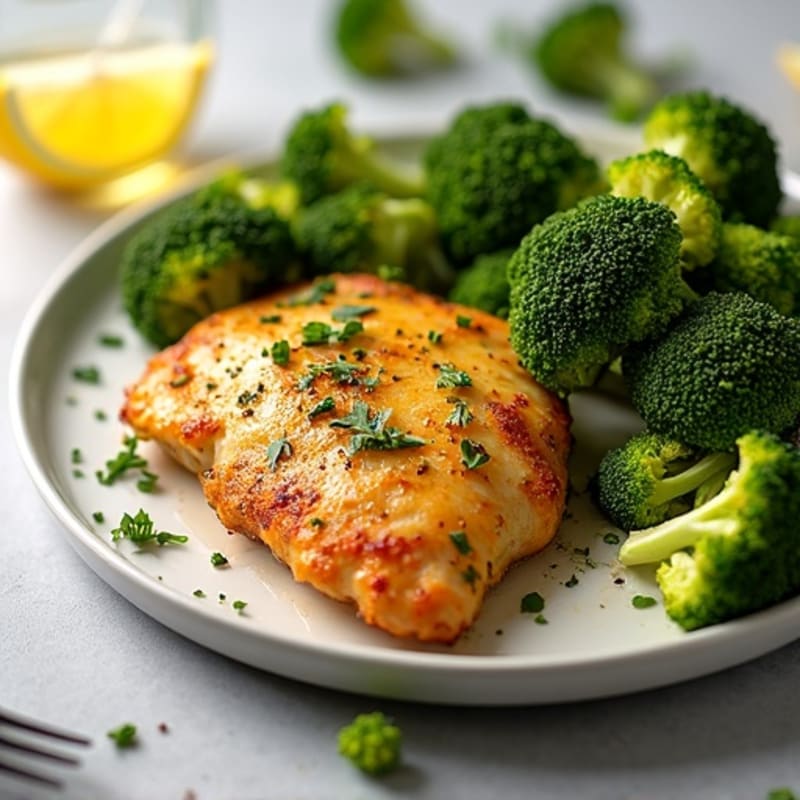 Crispy Sheet Pan Lemon Herb Chicken and Roasted Broccoli