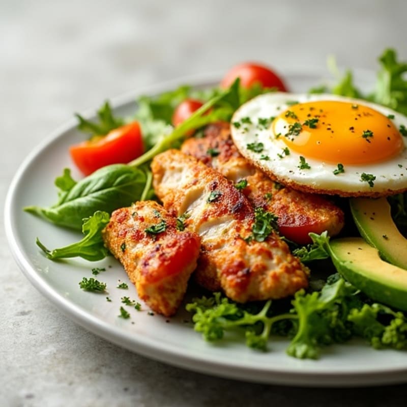 Crispy Chicken Cobb Salad with Fresh Herbs