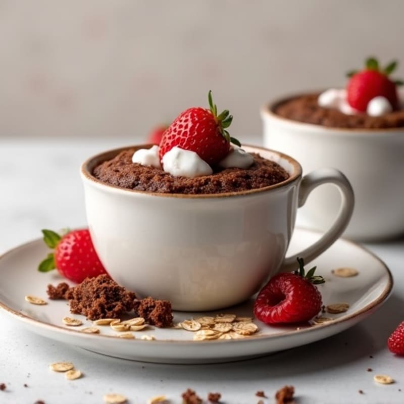 Healthy Chocolate Protein Mug Cake