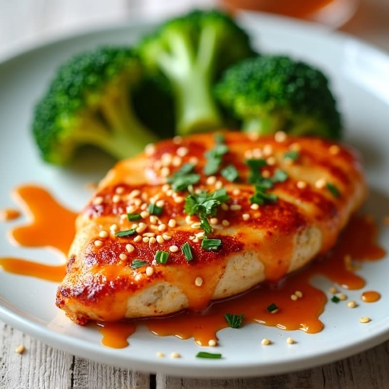 Honey Sriracha Glazed Chicken with Spicy Mayo Drizzle