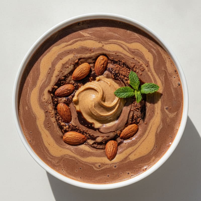 Chocolate Protein Shake with Almond Butter