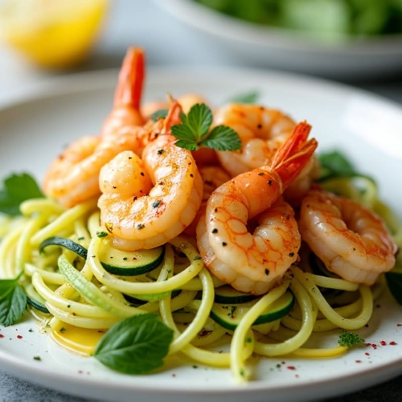 Citrus-Ginger Shrimp with Zucchini Noodles