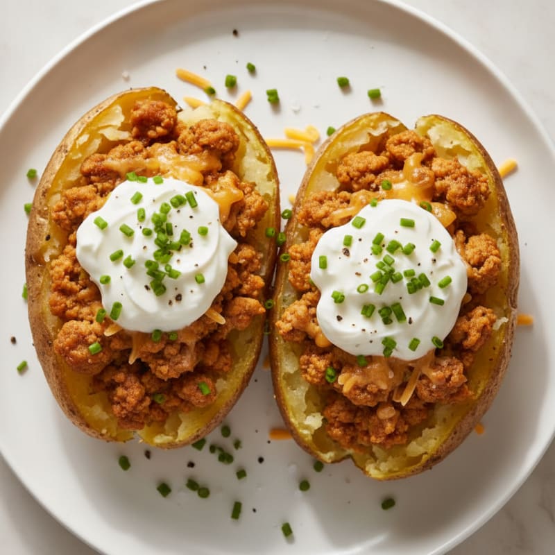 Loaded Baked Potatoes with Chives