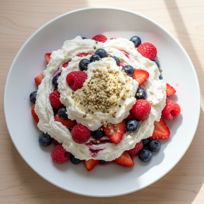 Greek Yogurt Protein Parfait with Mixed Berries