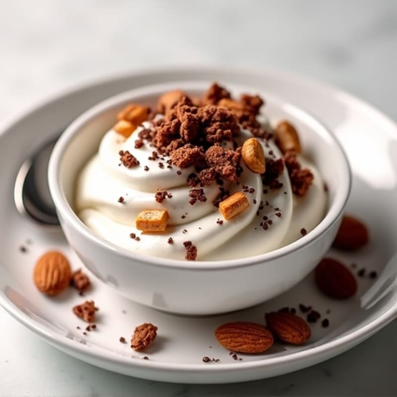 Silky Greek Yogurt with Cocoa and Protein Crunch