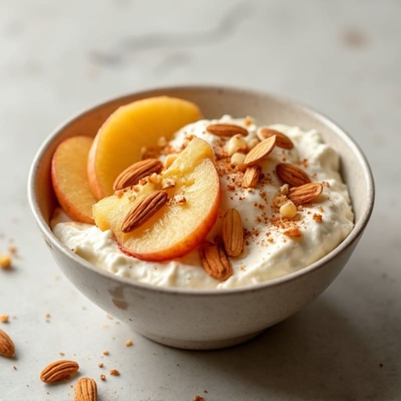 Warm Spiced Apple and Cottage Cheese Bowl