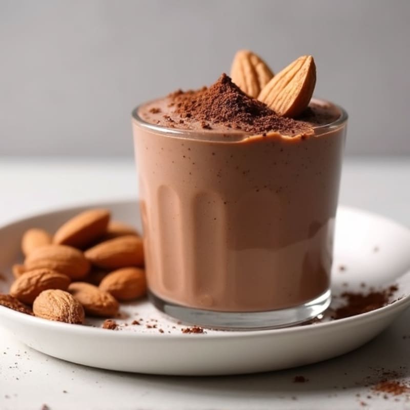 Silky Chocolate Protein Pudding with Almond Butter