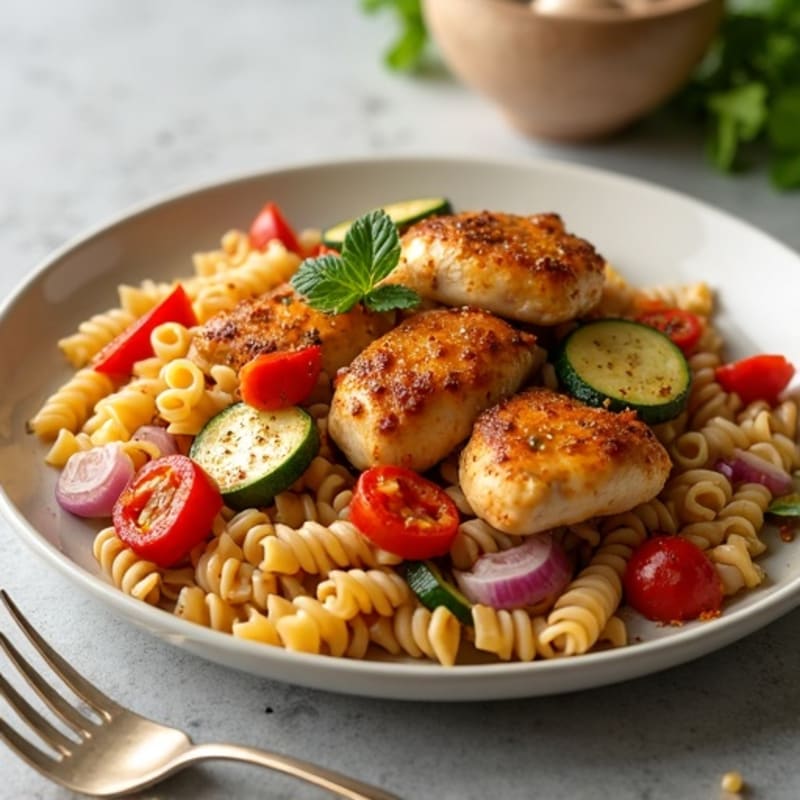 Spicy Cajun Chicken and Veggie Pasta