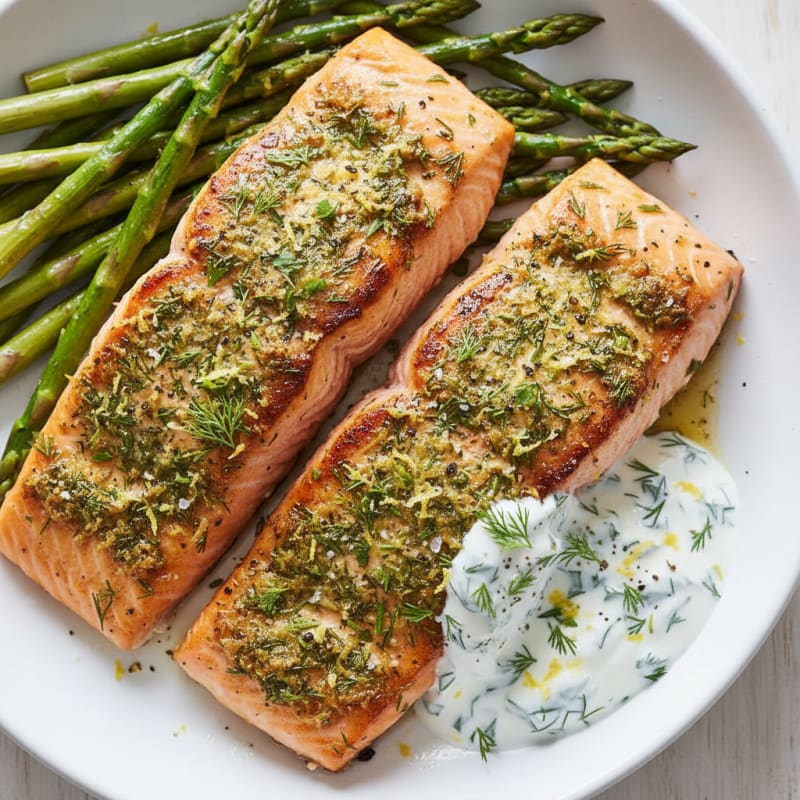 Golden Lemon-Herb Grilled Salmon
