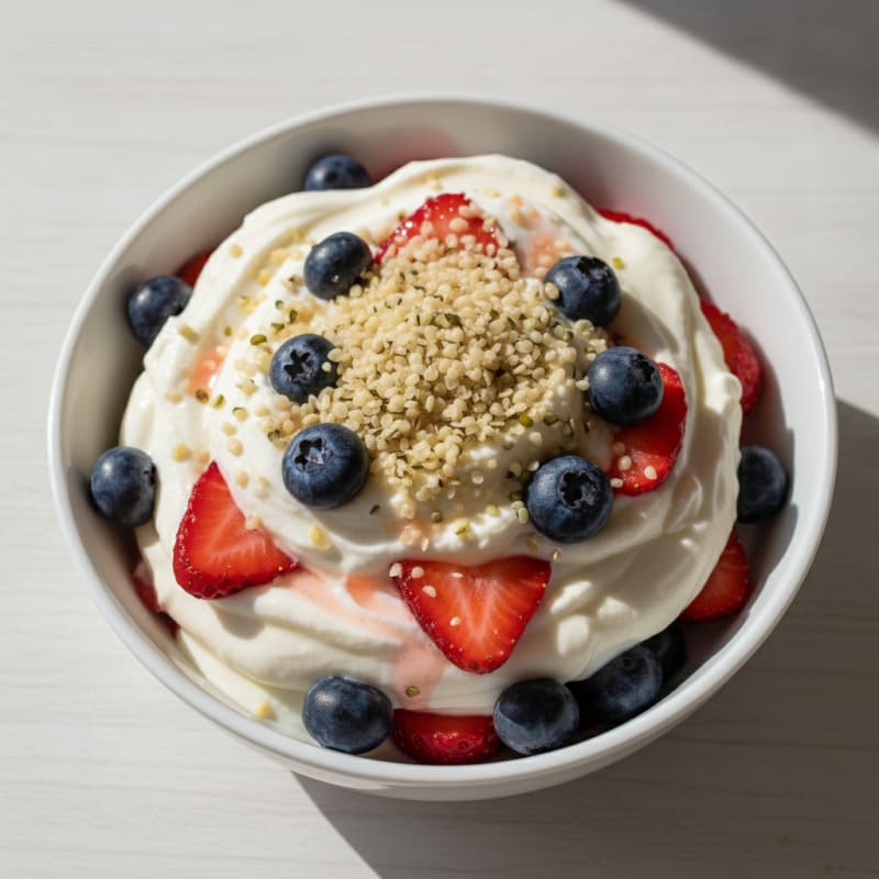 Silky Protein Yogurt Parfait with Mixed Fruit