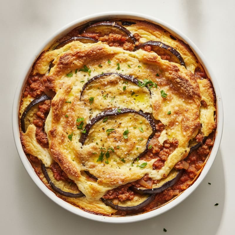 Lamb and Eggplant Moussaka Bake