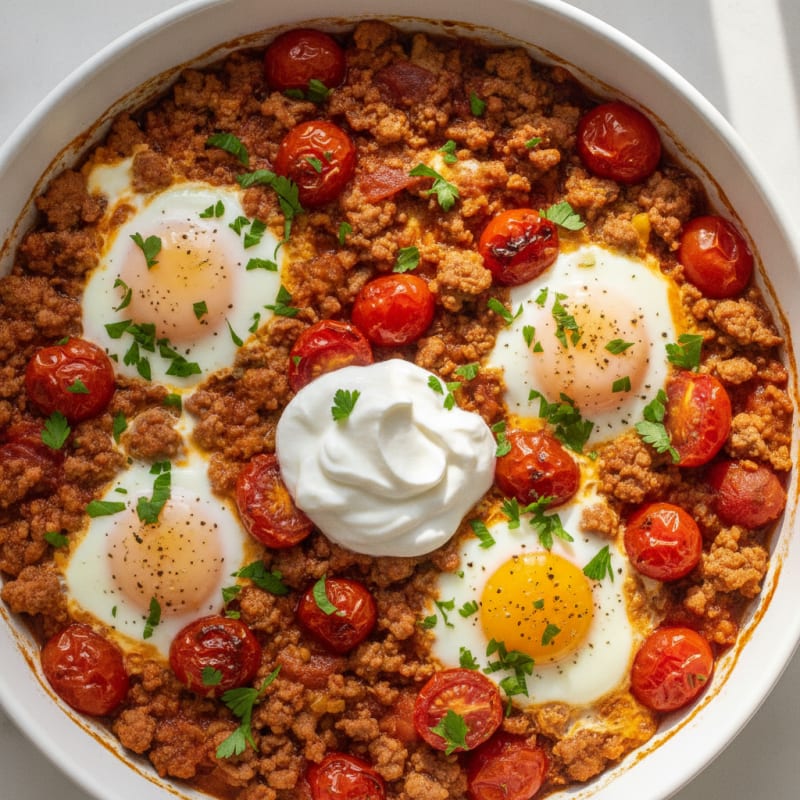 Baked Eggs with Roasted Tomatoes