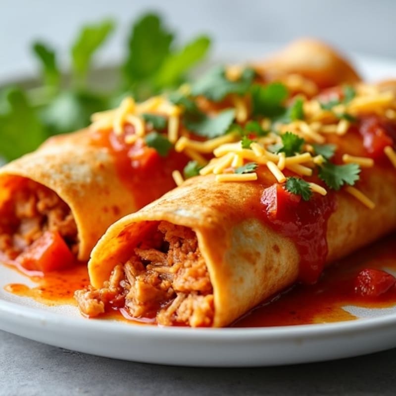 Chicken Enchiladas with Zesty Chili Sauce