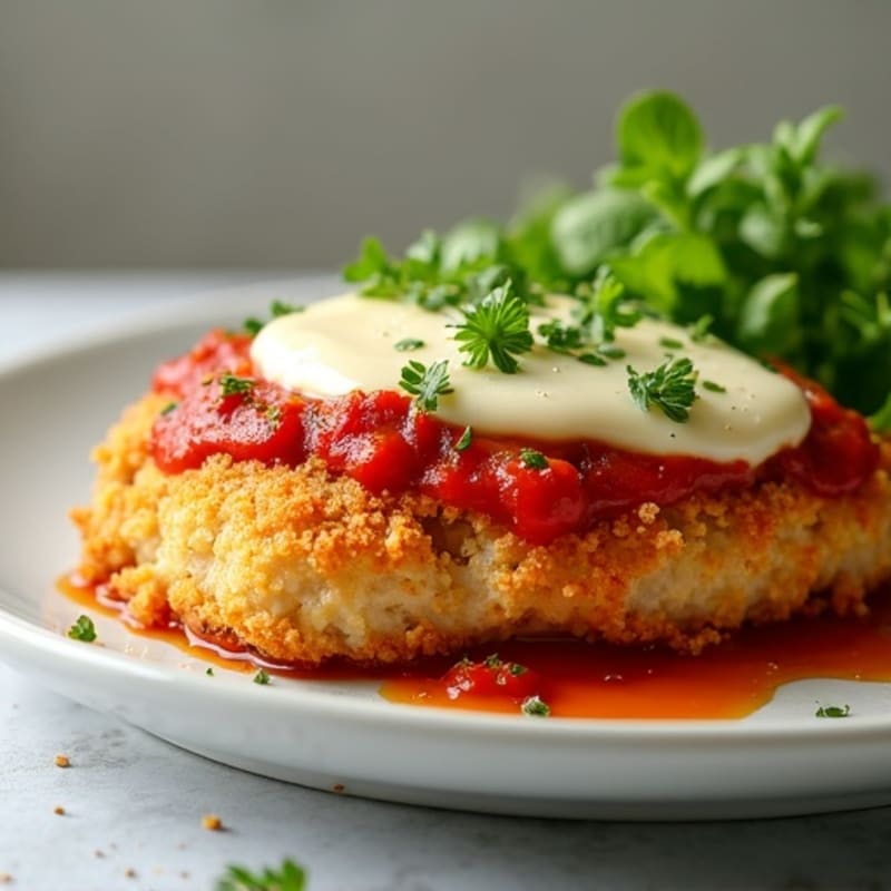 Crispy Baked Chicken Parmesan with Fresh Herbs
