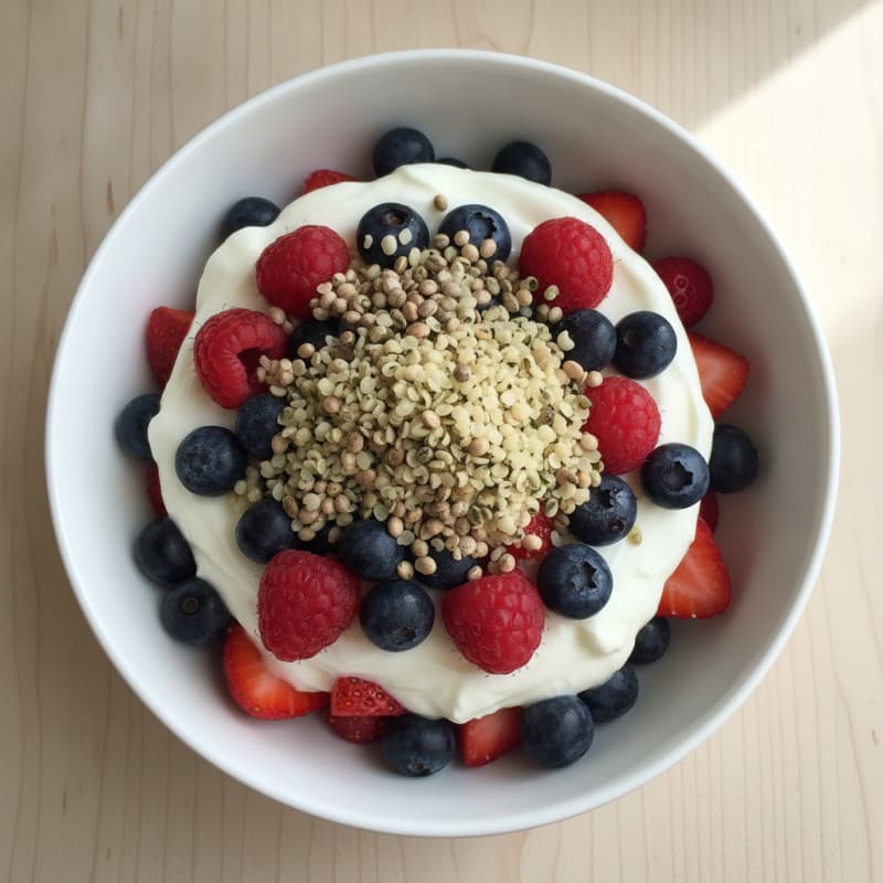 Greek Yogurt Protein Parfait with Mixed Berries