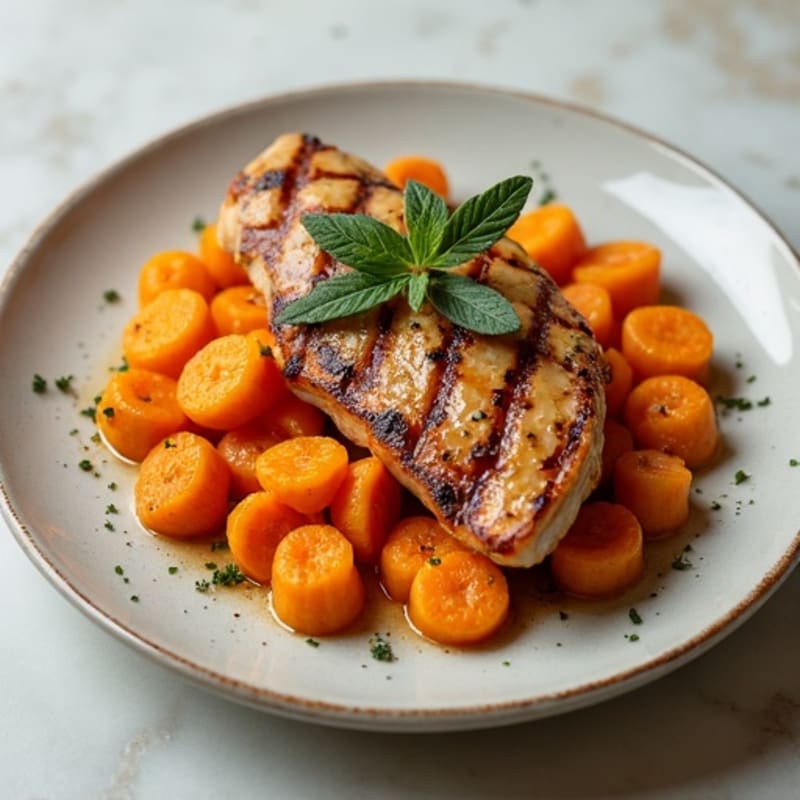 Crispy Sweet Potato Gnocchi with Sage Brown Butter & Chicken