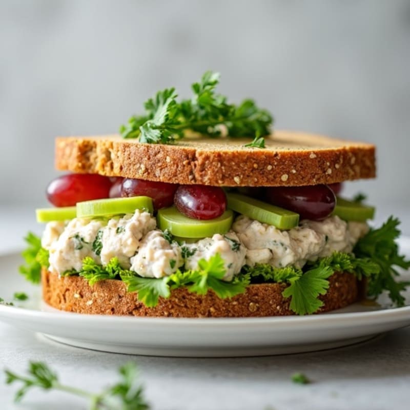 Crunchy Fresh Herb Chicken Salad Sandwich